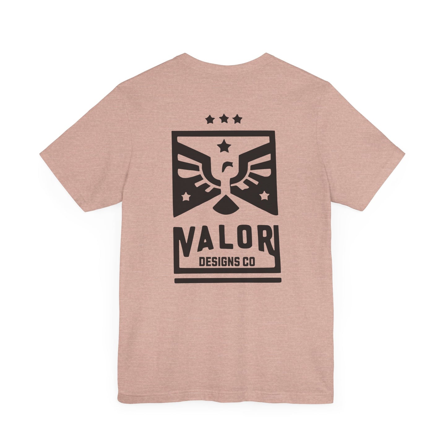 Valor Designs Co black logo on Front/Back Unisex Jersey Short Sleeve Tee