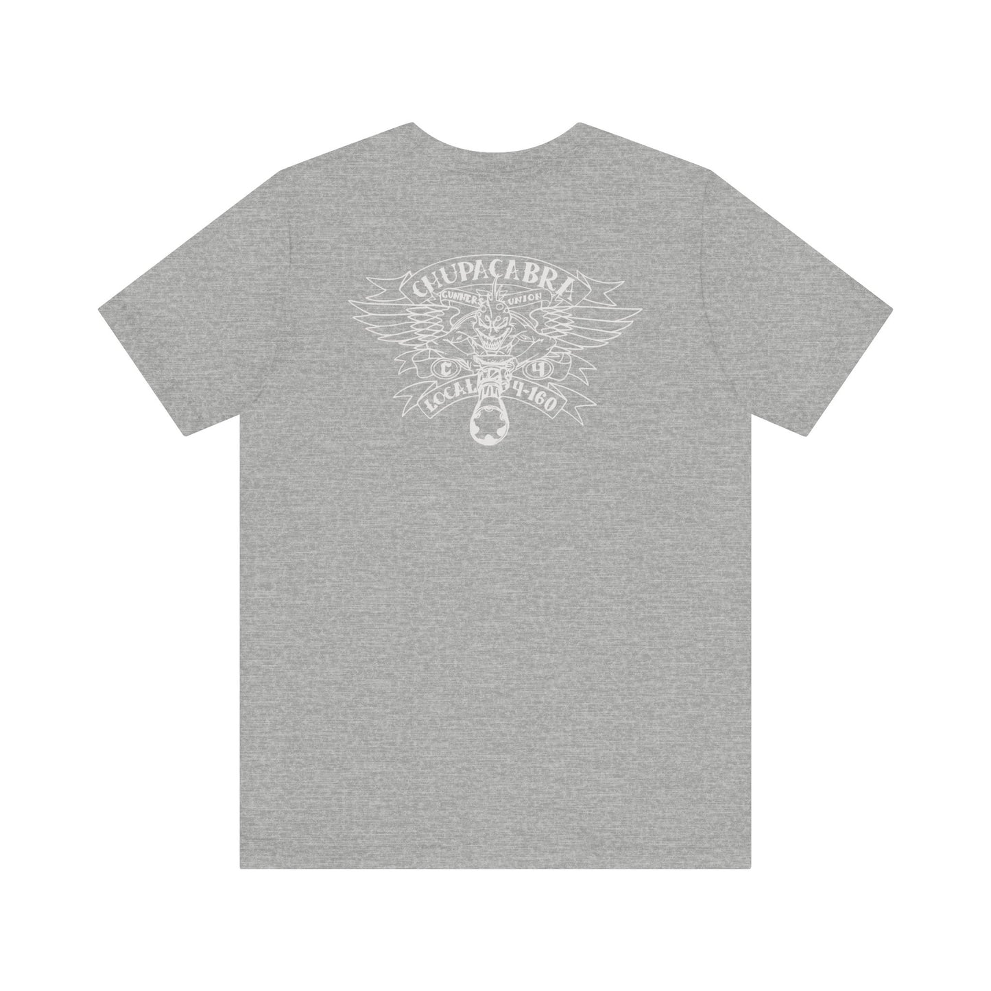 1st FLT Gunners Union silver logo on Front/Back Unisex Jersey Short Sleeve Tee